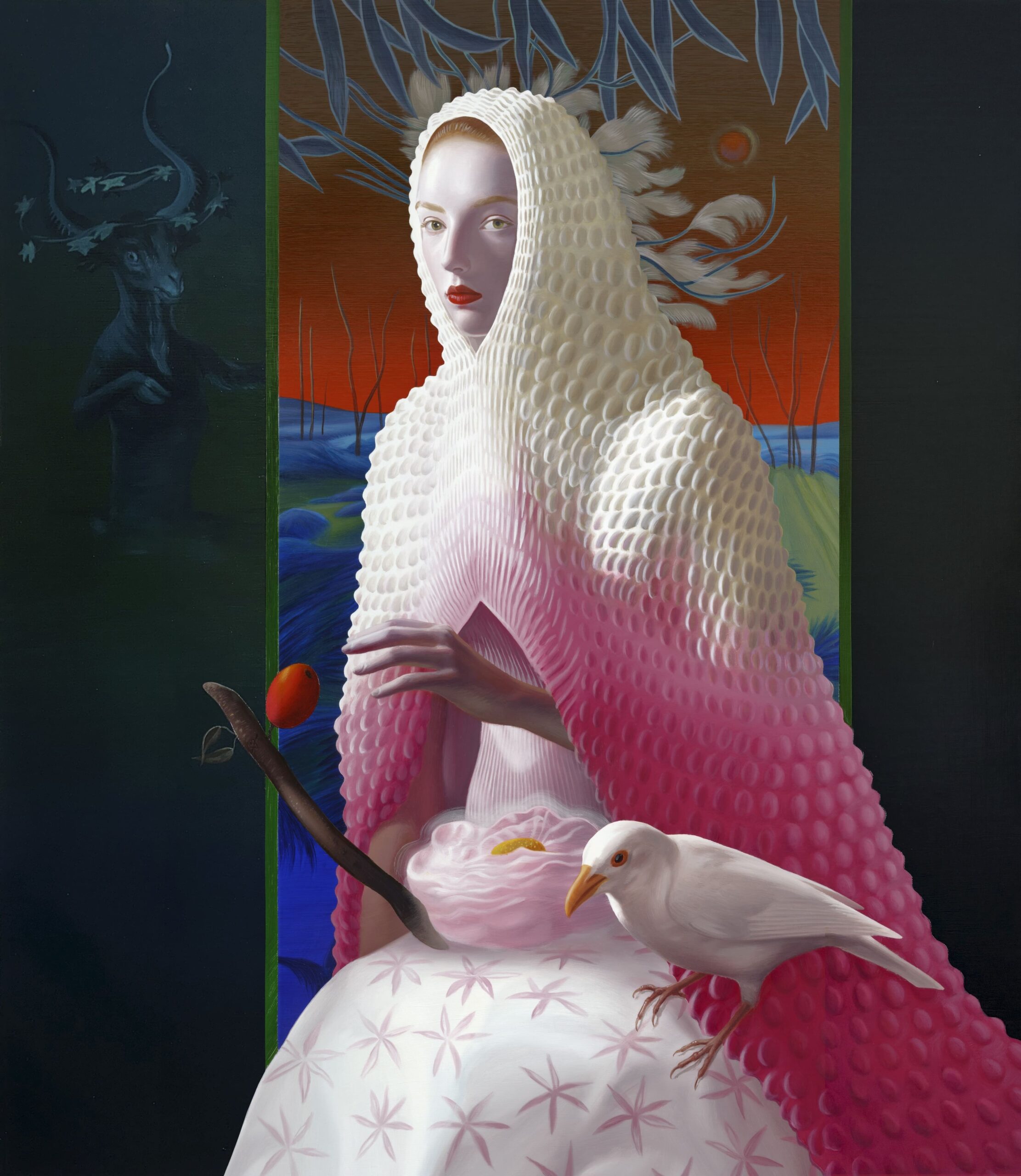 The Silent Herald, oil on linen, 106 x 92 cm, 2025